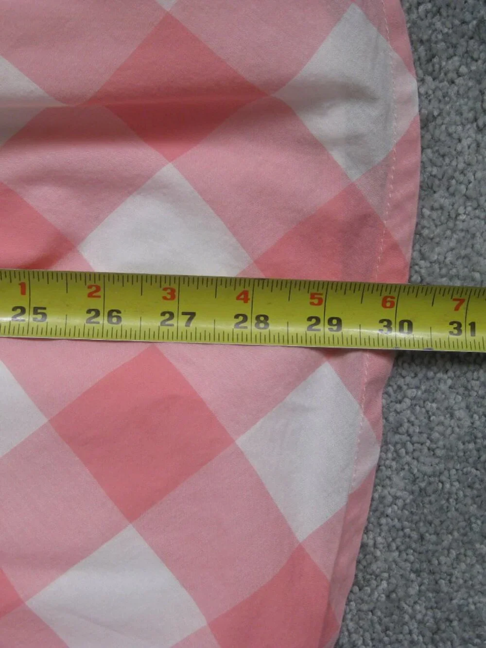 Carter's Girls Pink White Gingham Dress Size 14 Tie Shoulder Sleeveless Sundress